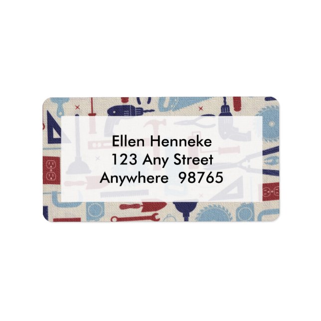 Pappa Verktyg Adressetikett (Framsidan)