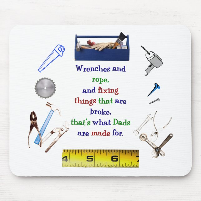 Pappa verktyg boxas Mousepad Musmatta (Framsidan)