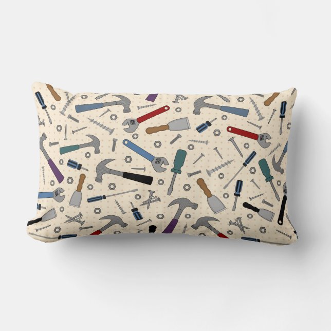 Pappa Verktyg Set Pillow Lumbarkudde (Framsida)