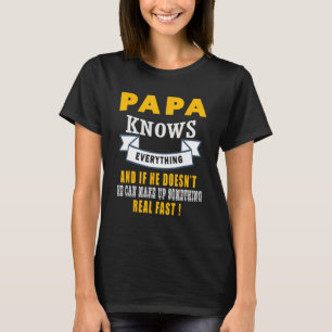 Pappa vet att allt Pappa säger Pappor Da T Shirt