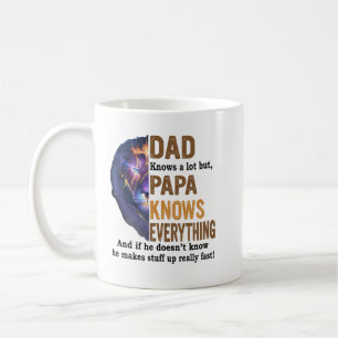 Pappa vet mycket men pappa vet allt. kaffemugg