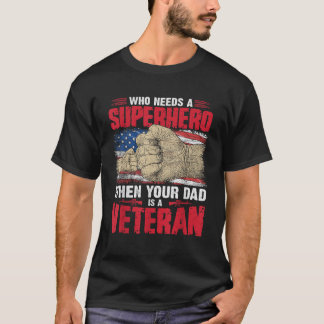 Pappa Veteran Far Dag Veteran Pappa För barn Boys T Shirt
