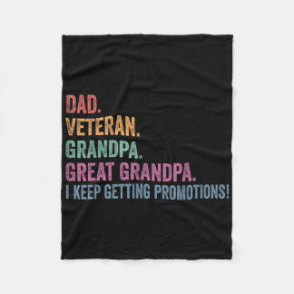 Pappa Veteran Funny Grandpa Underbar Grandpa Far D Fleecefilt