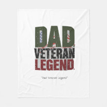 Pappa Veteran Legend Blanket - Anpassningsbar Hero