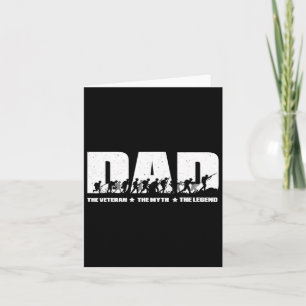 Pappa Veteran Myth Legend Fars dag Pappa Grandpa V Kort
