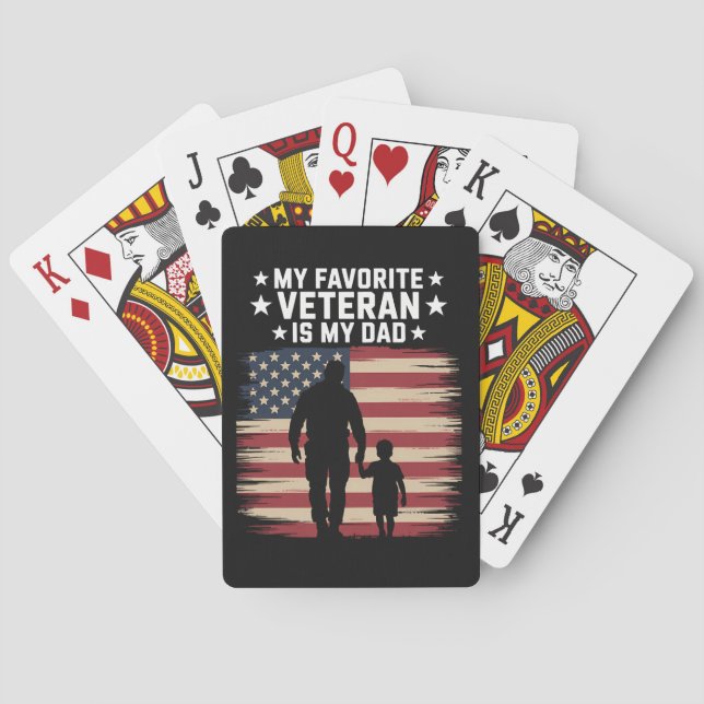 Pappa Veterans Day Pappa Stolt Casinokort (Baksidan)