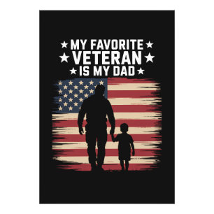 Pappa Veterans Day Pappa Stolt Fototryck