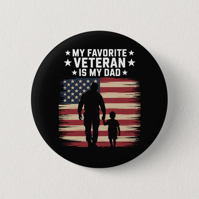 Pappa Veterans Day Pappa Stolt Knapp (Framsida)