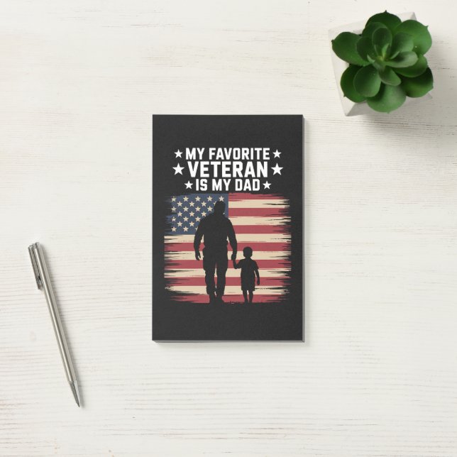 Pappa Veterans Day Pappa Stolt Post-it Block (Kontor)