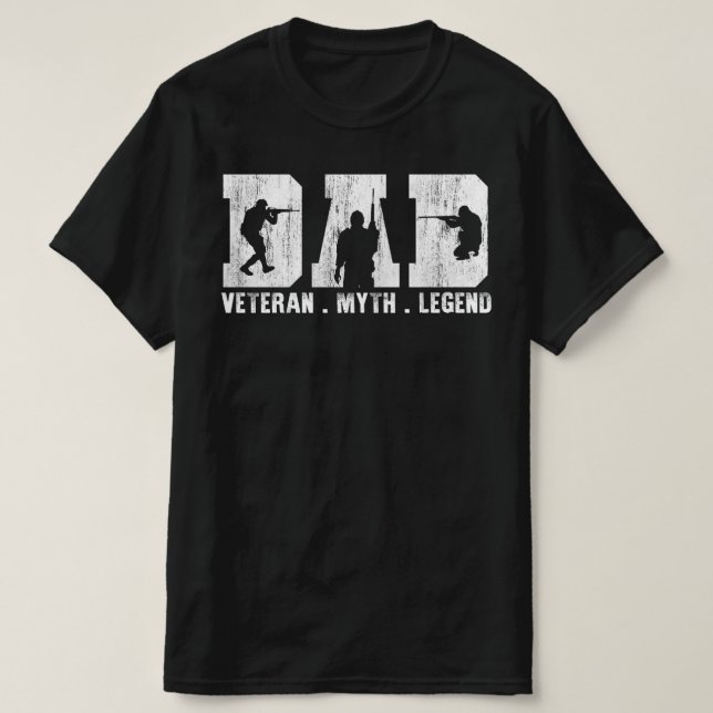 pappa veteransk mytlegend t shirt (Design framsida)