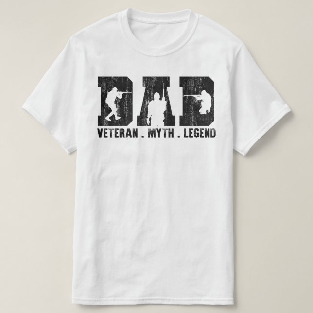 pappa veteransk mytlegend t shirt (Design framsida)