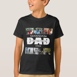 Pappa, vi älskar dig – Fars dag 6 Foto Collage T Shirt