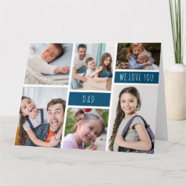 Pappa Vi Älskar Dig Foto Collage Kort