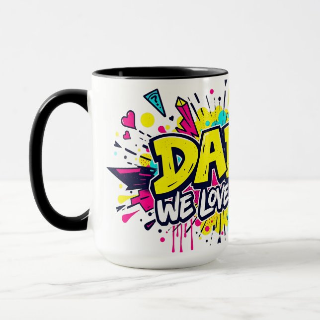 Pappa, vi älskar dig — Urban Graffiti-hyllning Mugg (Vänster)