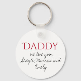 Pappa Vi kärlek dig skript Far's Day Nyckelring