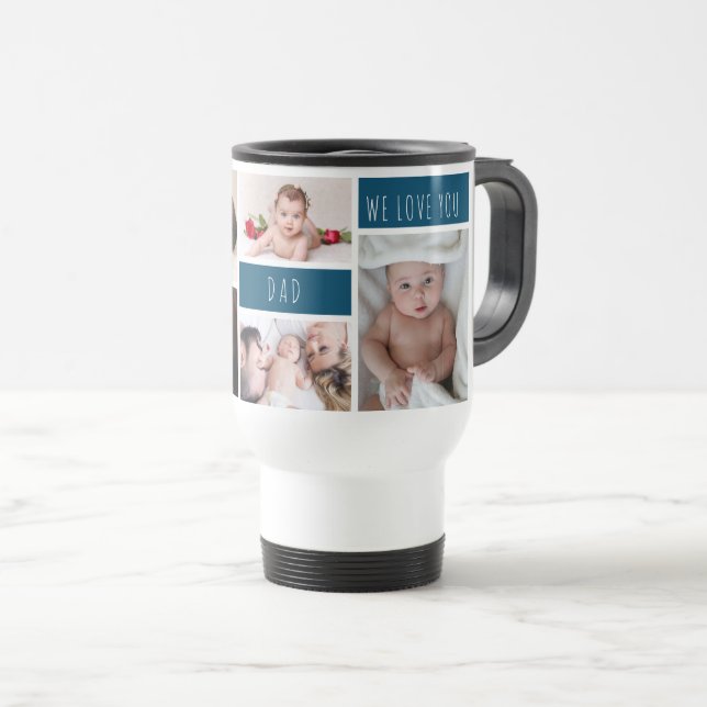 Pappa Vi Kärlek er fotokollage Resemugg (Framsida höger)