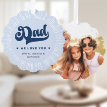 Pappa, vi kärlek, fotohjärtan blå fars dag