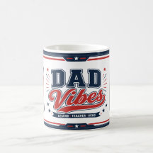 Pappa Vibes Röd Navy Retro 2 Foto Design