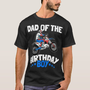 Pappa vid Birthday Boy Funny Dirt Bike Motocross T Shirt