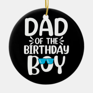 Pappa vid Birthday Boy Funny Pappa Fars dag Julgransprydnad Keramik