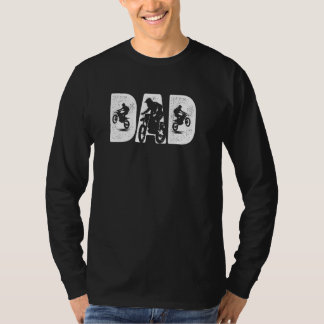 Pappa vid en smutsig Biker Pappa Dirt Bike Pappa D T Shirt