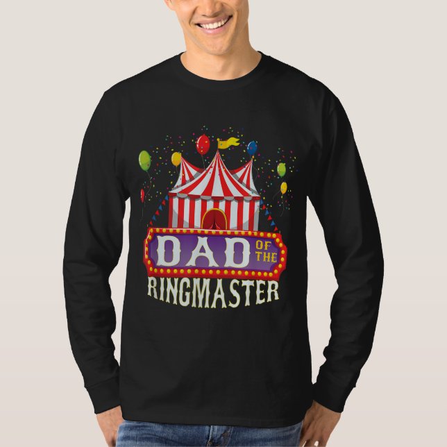 Pappa vid födelsedag Ringmaster Kids Circus Party  T Shirt (Framsida)