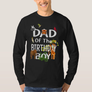 Pappa vid födelsedagsmålet Zoo Theme Animal Party T Shirt