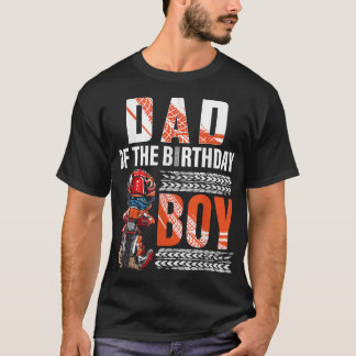 Pappa vid födelsedagspojken Dirt Bike B-day motocr T Shirt