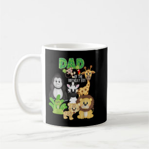 Pappa vid födelsedagspojken Jungle Safari Zoo Them Kaffemugg