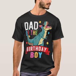 Pappa vid födelsedagspojken Manar Matching Trex Bi T Shirt