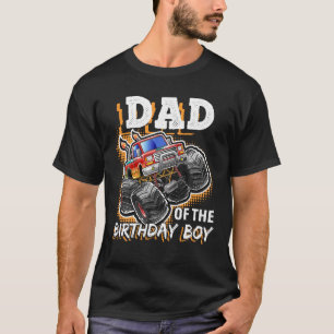 Pappa vid födelsedagspojken Monster Lastbil födels T Shirt