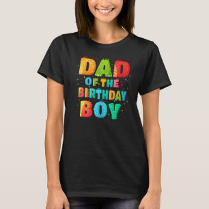 Pappa vid födelsedagspojken Rex Dinosaur pappa Pap T Shirt