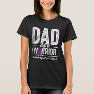 Pappa vid Warrior Epilepsy Pappa Lila T Shirt