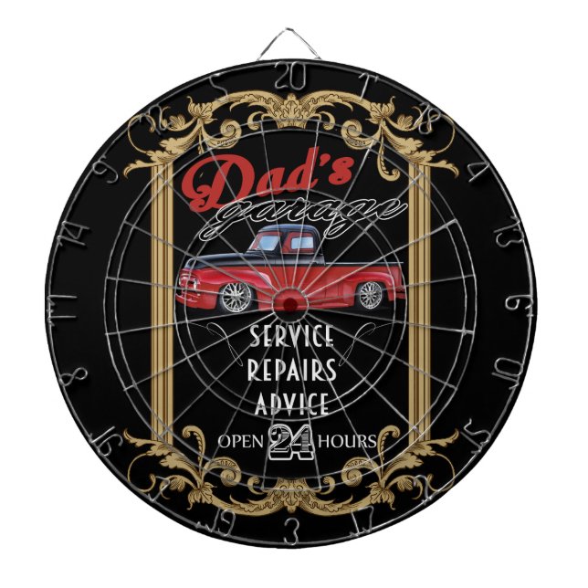 Pappa Vintage Garage Darttavla (Framsidan)
