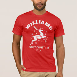 Pappa Vinter Ren Familj Jul T-Shirt