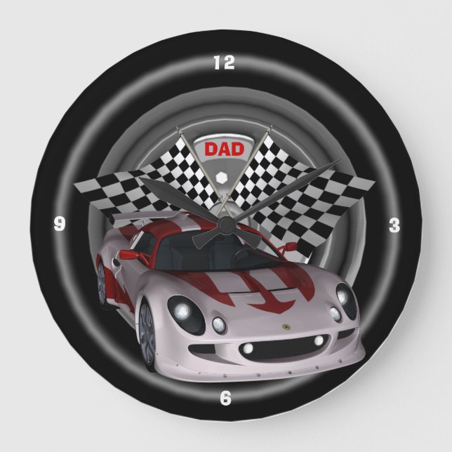 Pappa # wall Clock Stor Klocka (Framsida)