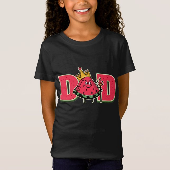Pappa Watermelon Design - Funny sommarmelonfrukt T Shirt (Framsida)