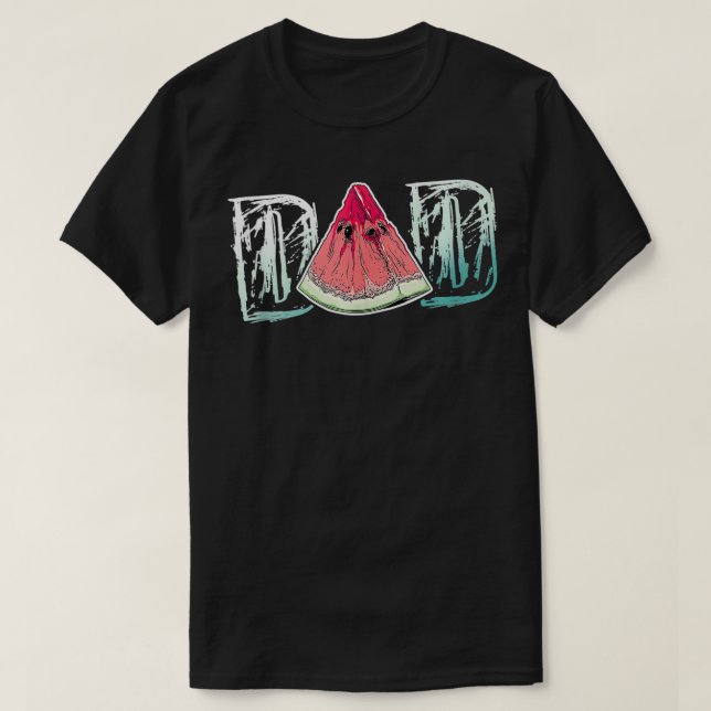 Pappa Watermelon Fruit Coola Fars dag Sommargåva T Shirt (Design framsida)