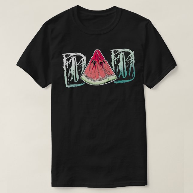 Pappa Watermelon Fruit Coola Fars dag Sommargåva T Shirt (Design framsida)
