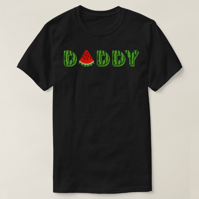 Pappa Watermelon Funny Summer Melon Fruit Coola T Shirt (Design framsida)