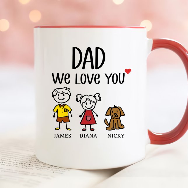 Pappa We Kärlek You Anpassningsbar Fars dag Mugg (Skapare uppladdad)
