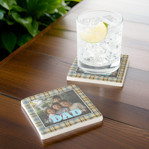 Pappa We Kärlek You Blue Gult Play Anpassningsbar Stenunderlägg