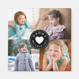 Pappa We Kärlek You Cute Kids Photo Collage Magnet