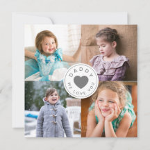 Pappa We Kärlek You Heart 4 Photo Collage