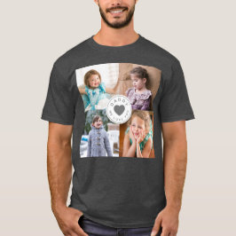 Pappa we Kärlek You Kids 4 Photo Collage T Shirt