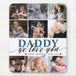 Pappa We Kärlek You Photo Collage Mouse Pad Musmatta