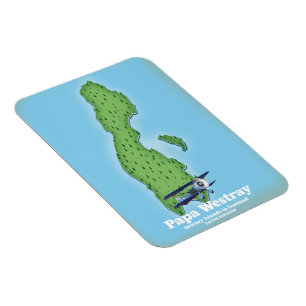 Pappa Westray Scotland karta. Magnet