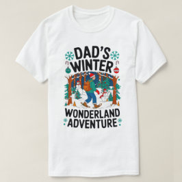 Pappa Winter Wonderland Äventyr Design T Shirt