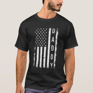 Pappa with US American Flagga T Shirt