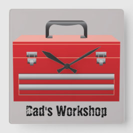"Pappa Workshop" Toolbox Fyrkantig Klocka
